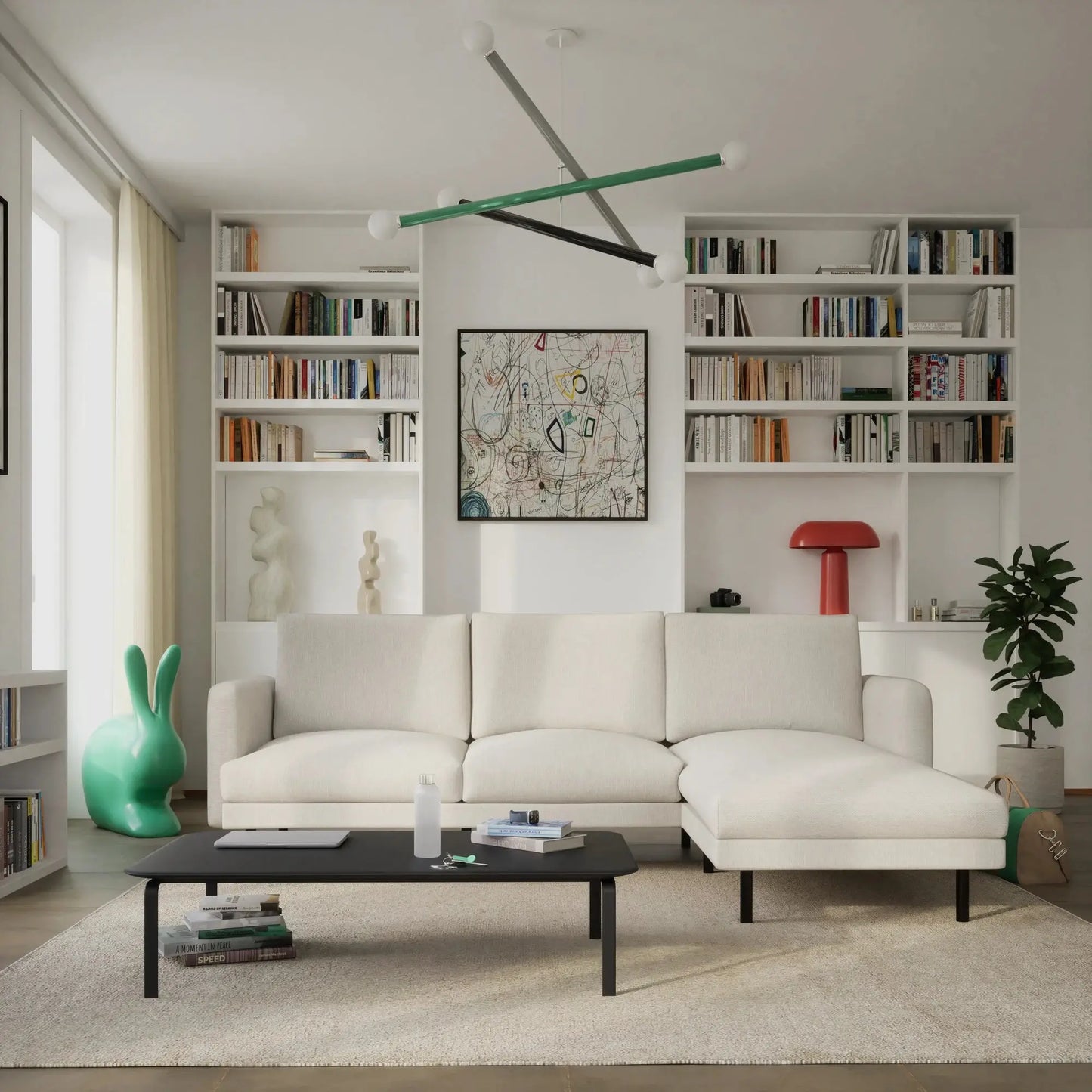 Divano Angolare 4 Posti BRERA - Beige