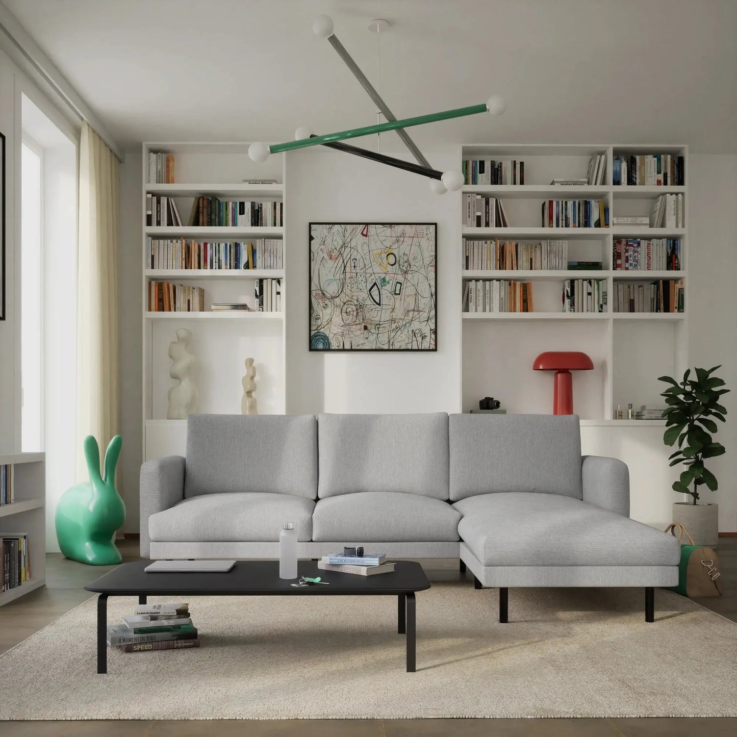 Ecksofa BRERA 4-Sitzer - Grau