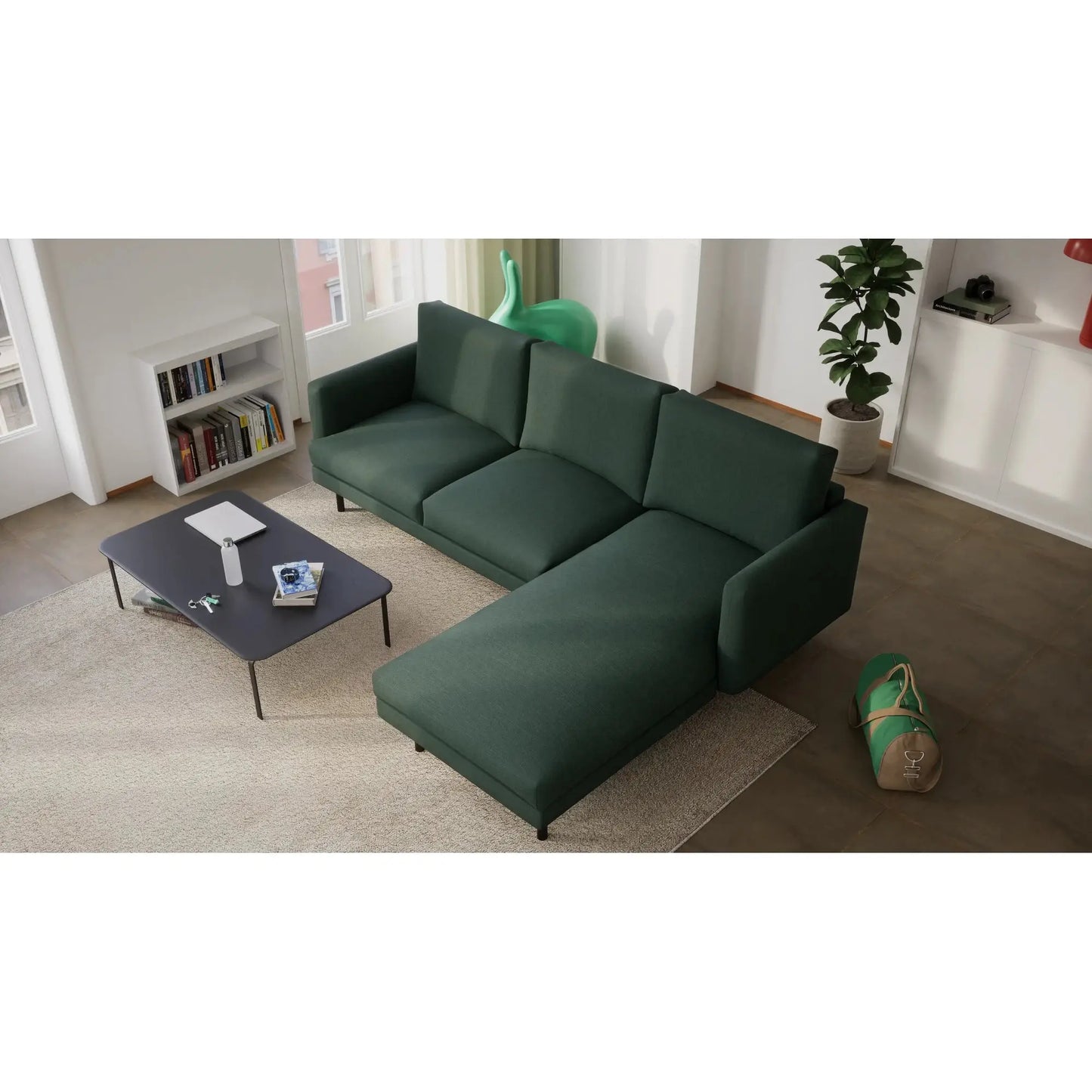 Divano Angolare 4 Posti BRERA - Verde
