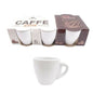 Set of 6 White Ceramic Coffee Cups Espresso Breakfast Bar 6x7cm