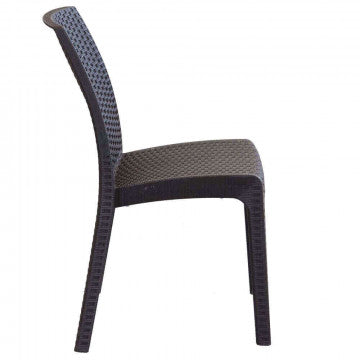 Sedia Virginia - Seduta in Wicker con Struttura in Plastica Stampata
