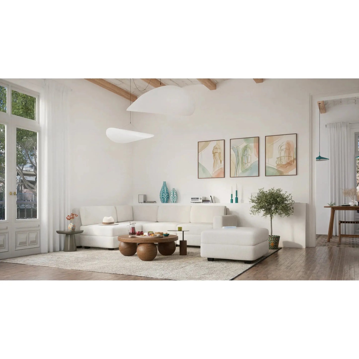 Divano Modulare GRACIA - Modulo Angolare - Crema Beige