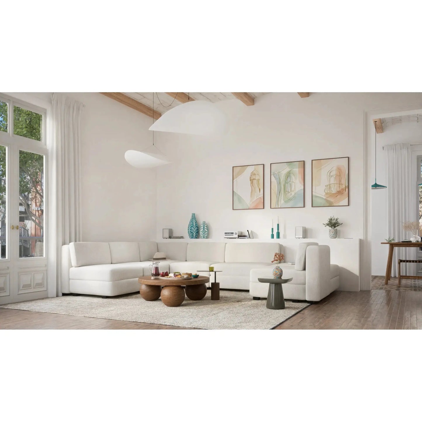 Divano Modulare GRACIA - Modulo Angolare - Crema Beige