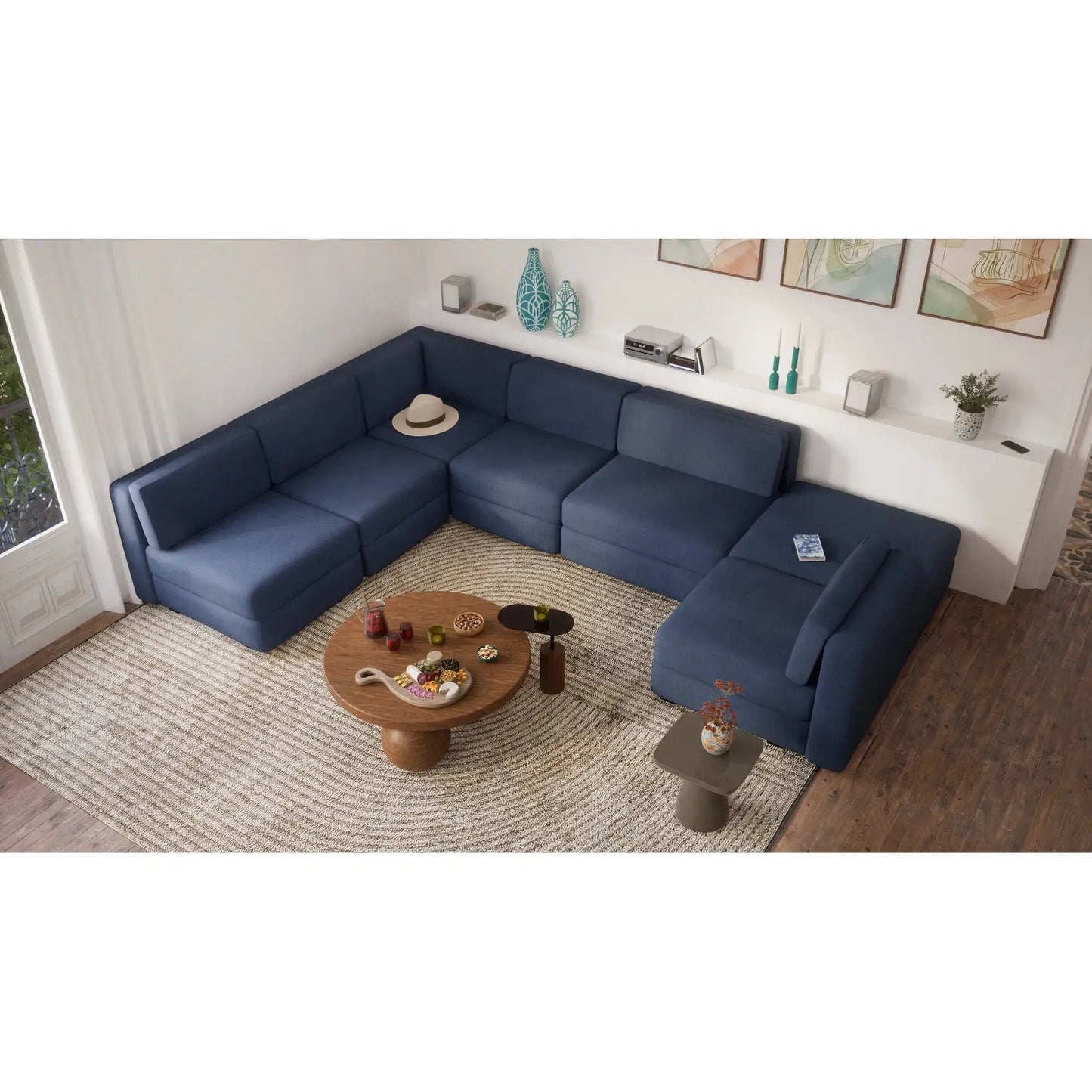 Modulsofa GRACIA - Eckmodul Dunkelblau