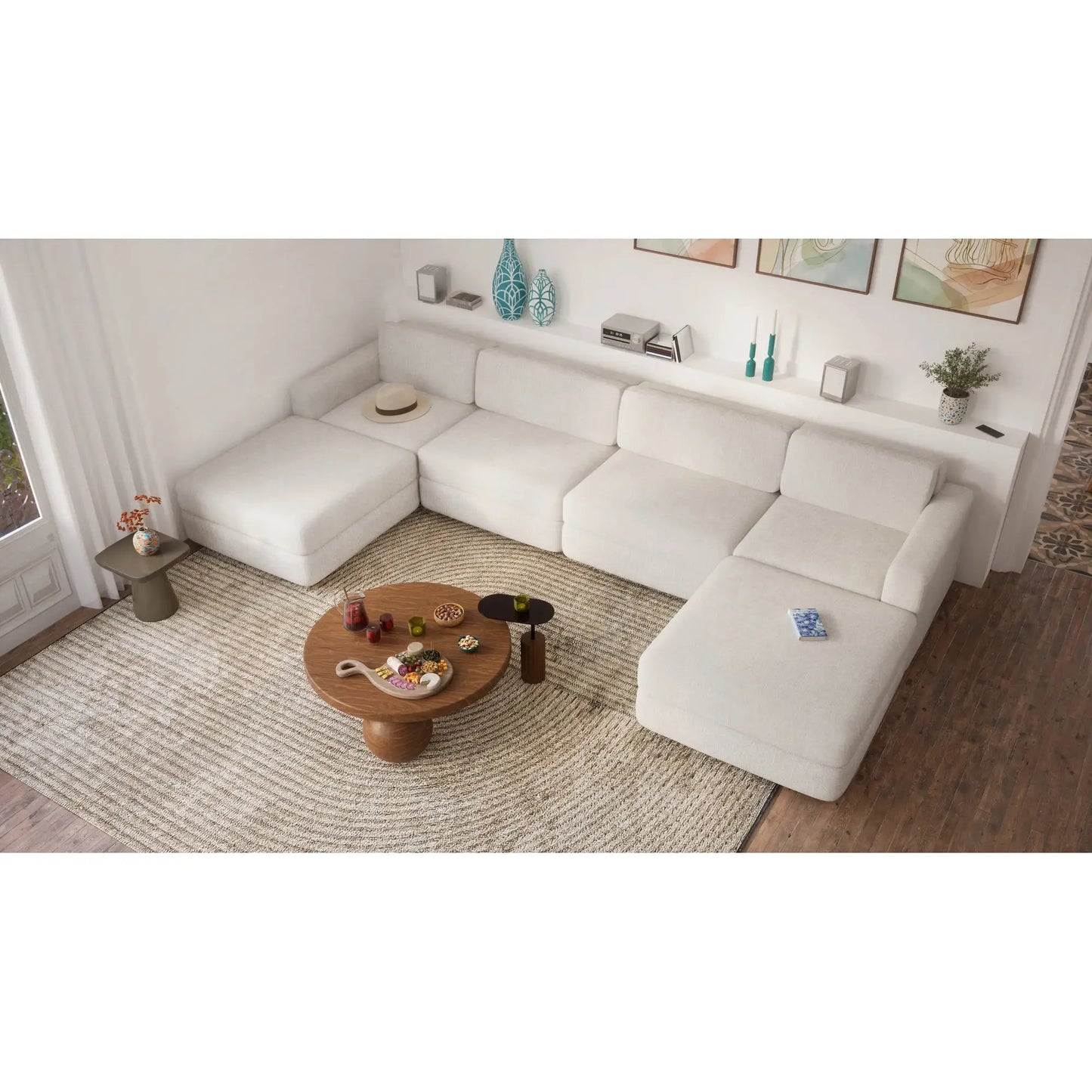Divano Modulare GRACIA - Modulo Singolo Grande Beige Crema