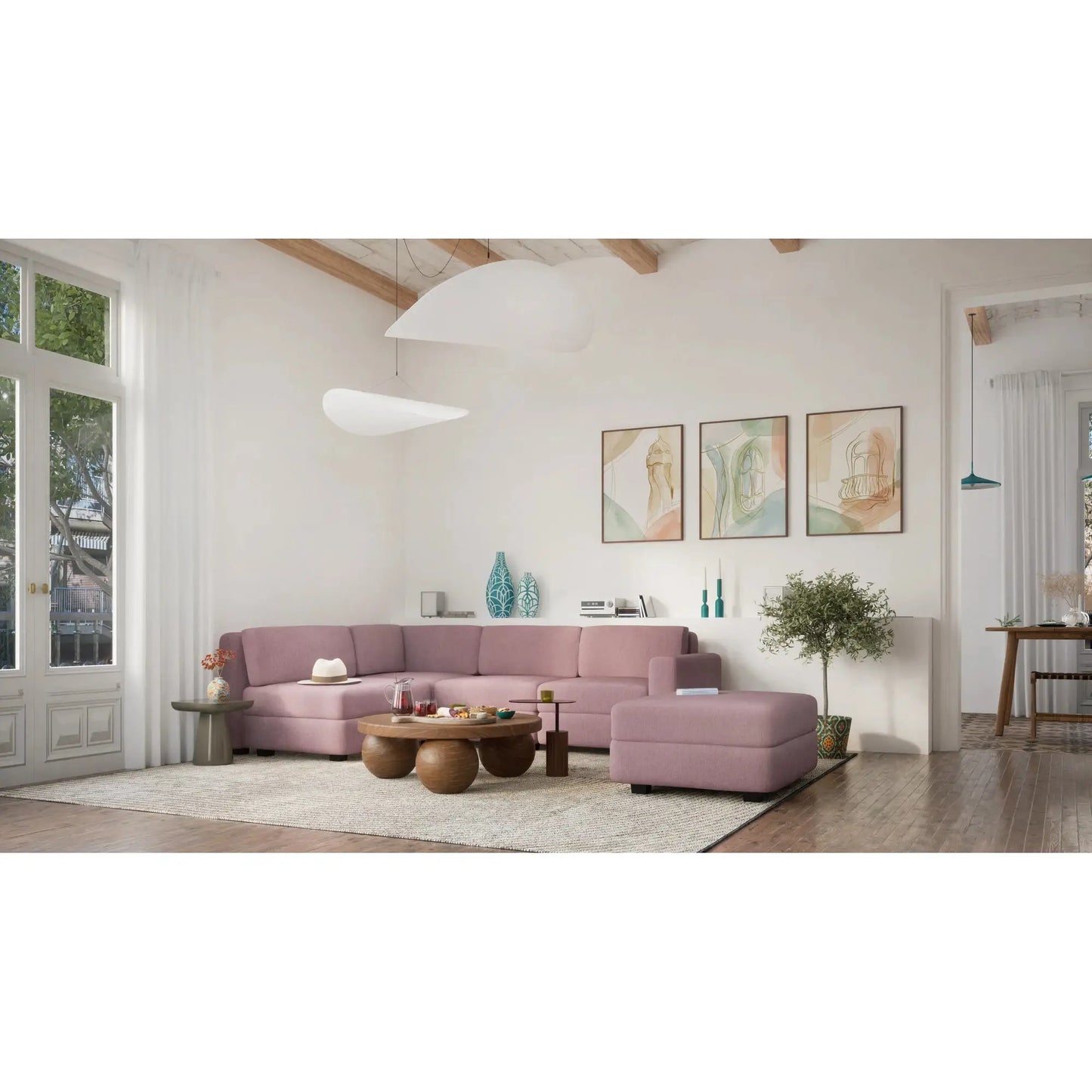 Modulares Sofa GRACIA - Großes Einzelmodul Antikrosa