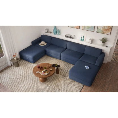 Divano Modulare GRACIA - Modulo Singolo Grande - Blu Scuro