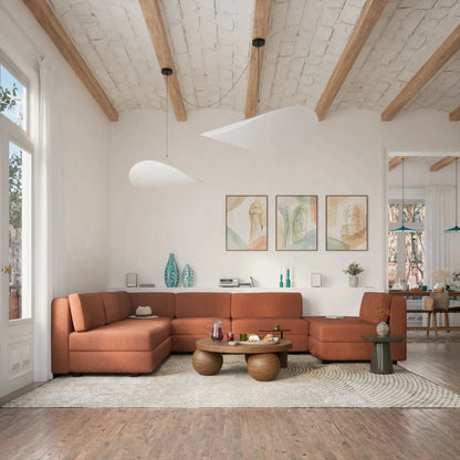 Modulares Sofa GRACIA - Einzelnes großes Modul Terrakotta