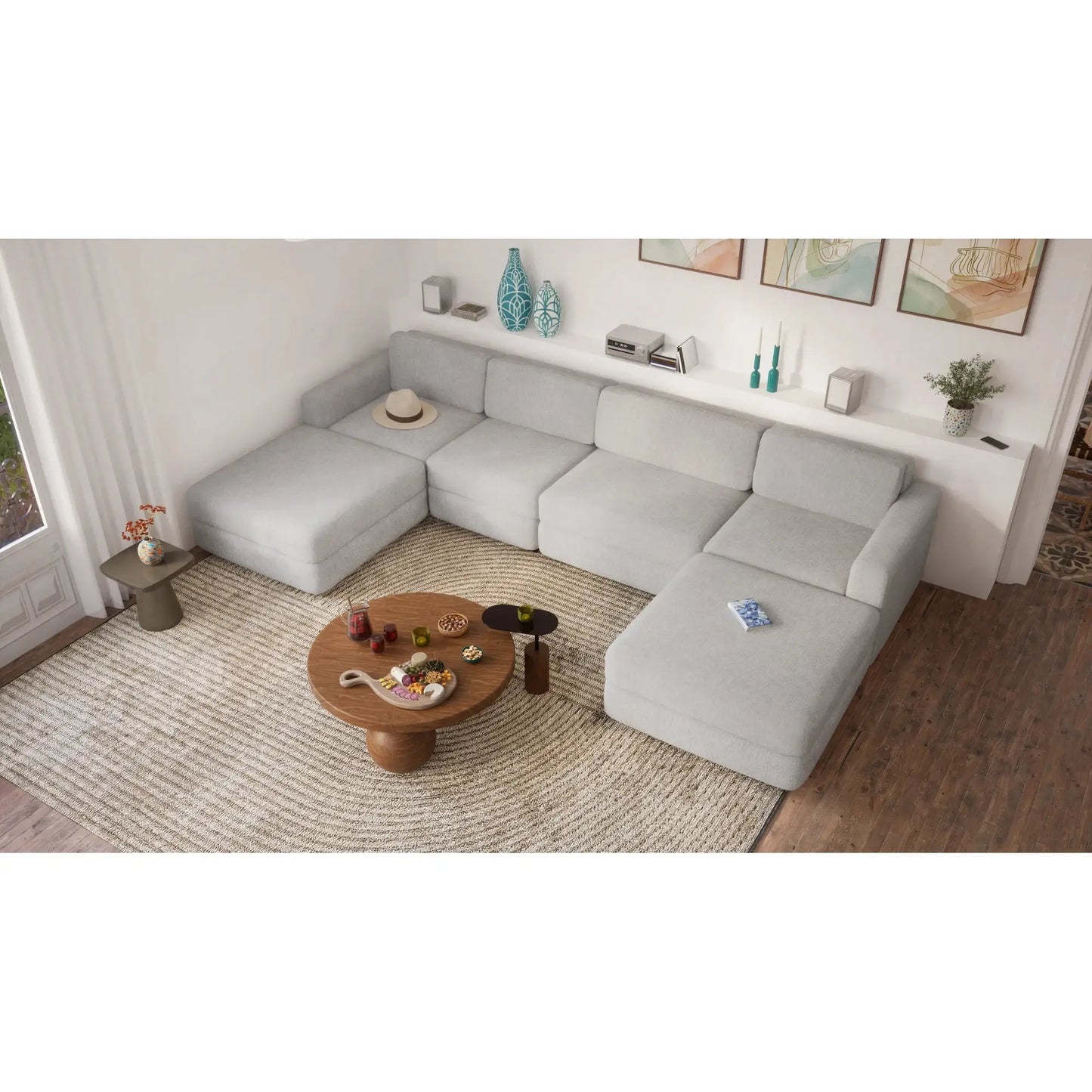Divano Modulare GRACIA - Modulo Singolo Grigio