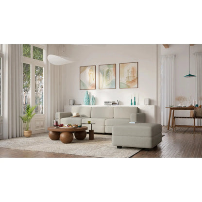 Modulares Sofa GRACIA - Einzelmodul - Beige Grau