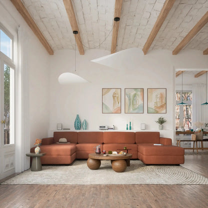 Divano Modulare GRACIA - Modulo Terminale Terracotta