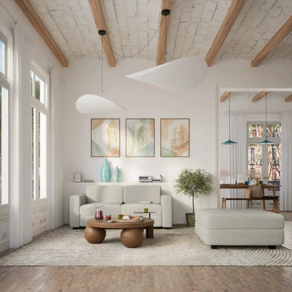Divano Modulare 2 Posti GRACIA - Beige Grigio