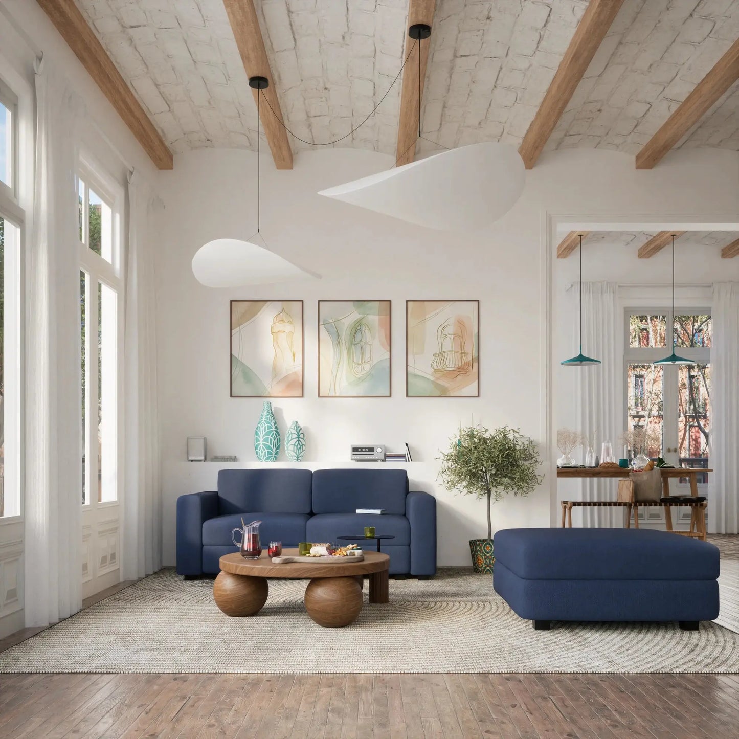 Modulares Zweisitzer-Sofa GRACIA - Dunkelblau