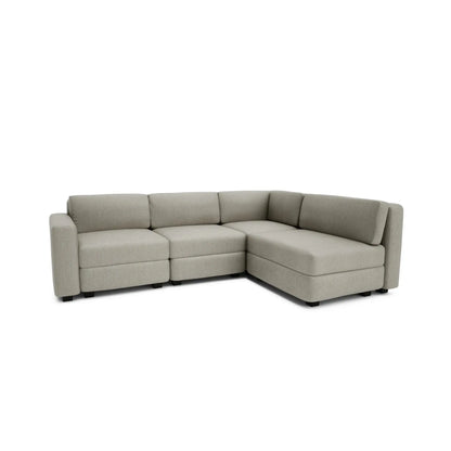 Modulares Ecksofa 4-Sitzer GRACIA - Beige Grau