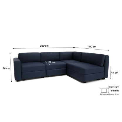 Modulares Ecksofa GRACIA Dunkelblau