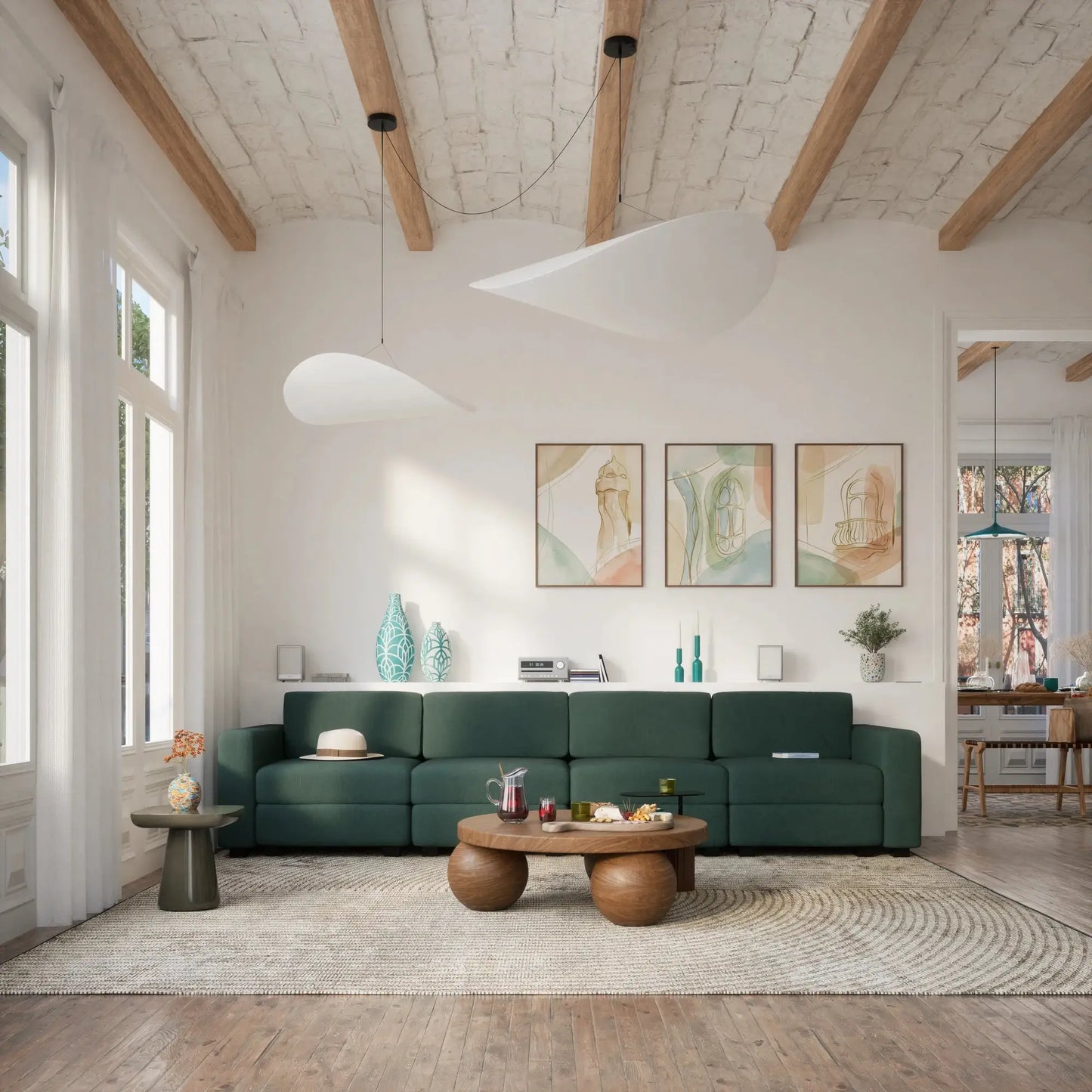 Modulares 4-Sitzer-Sofa GRACIA – Grün