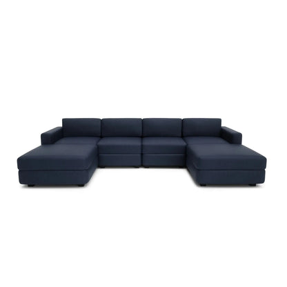 Divano Modulare GRACIA - Forma U 180x320x180 cm - Blu Scuro