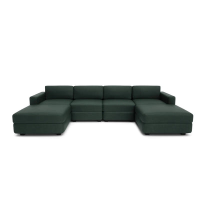 Divano Modulare GRACIA - Forma U 180x320x180 cm - Verde
