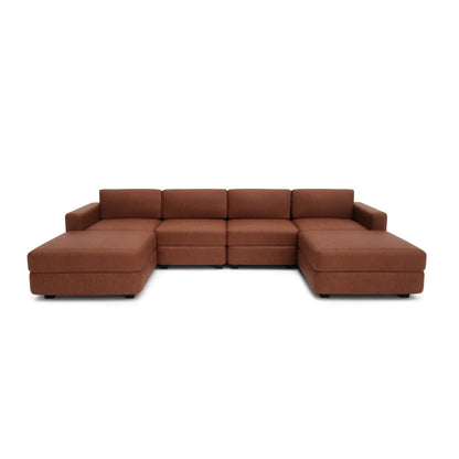 Modulares Sofa GRACIA - U-Form 180x320x180 cm - Terrakotta