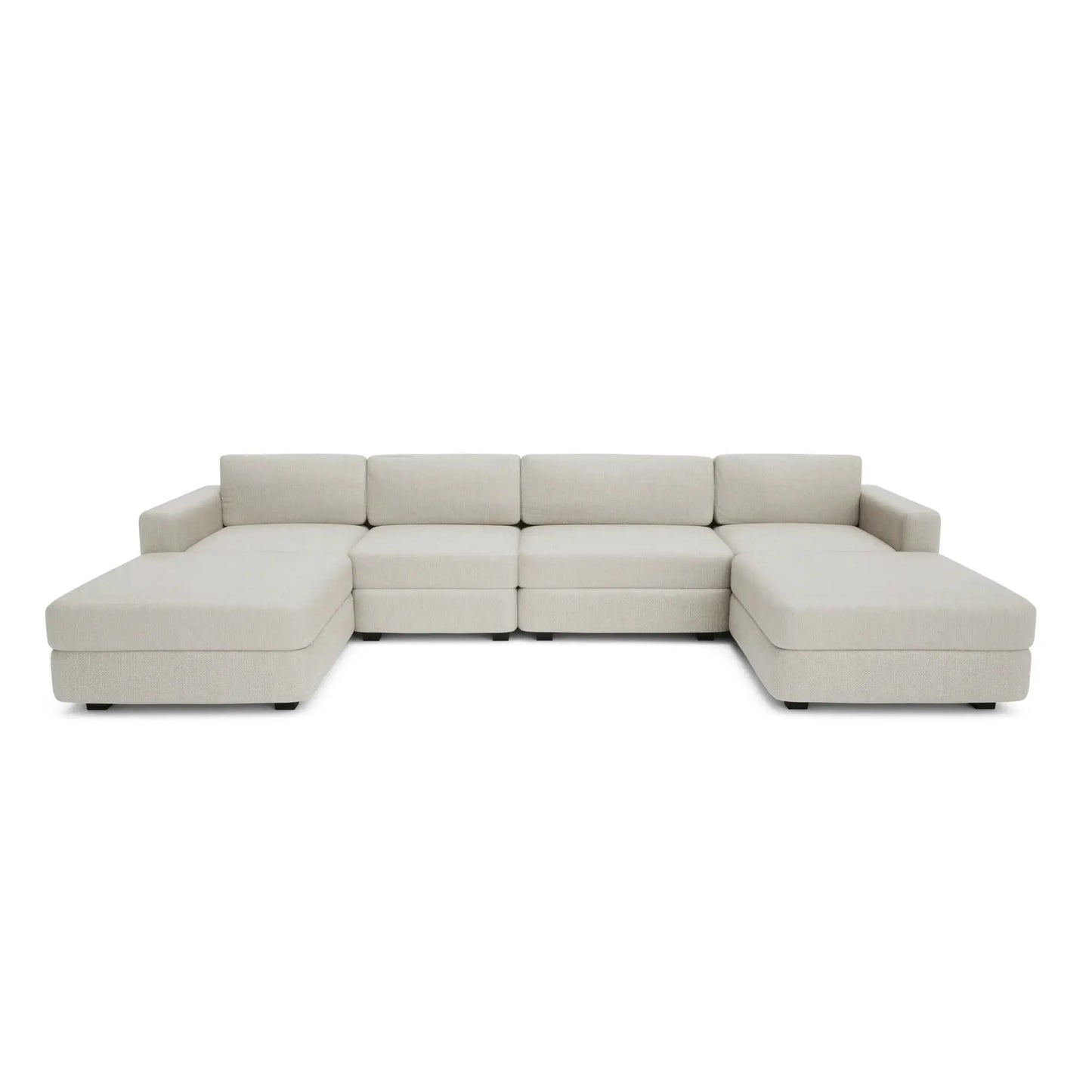 Modulsofa GRACIA – U-förmige Konfiguration Beige-Cremefarben