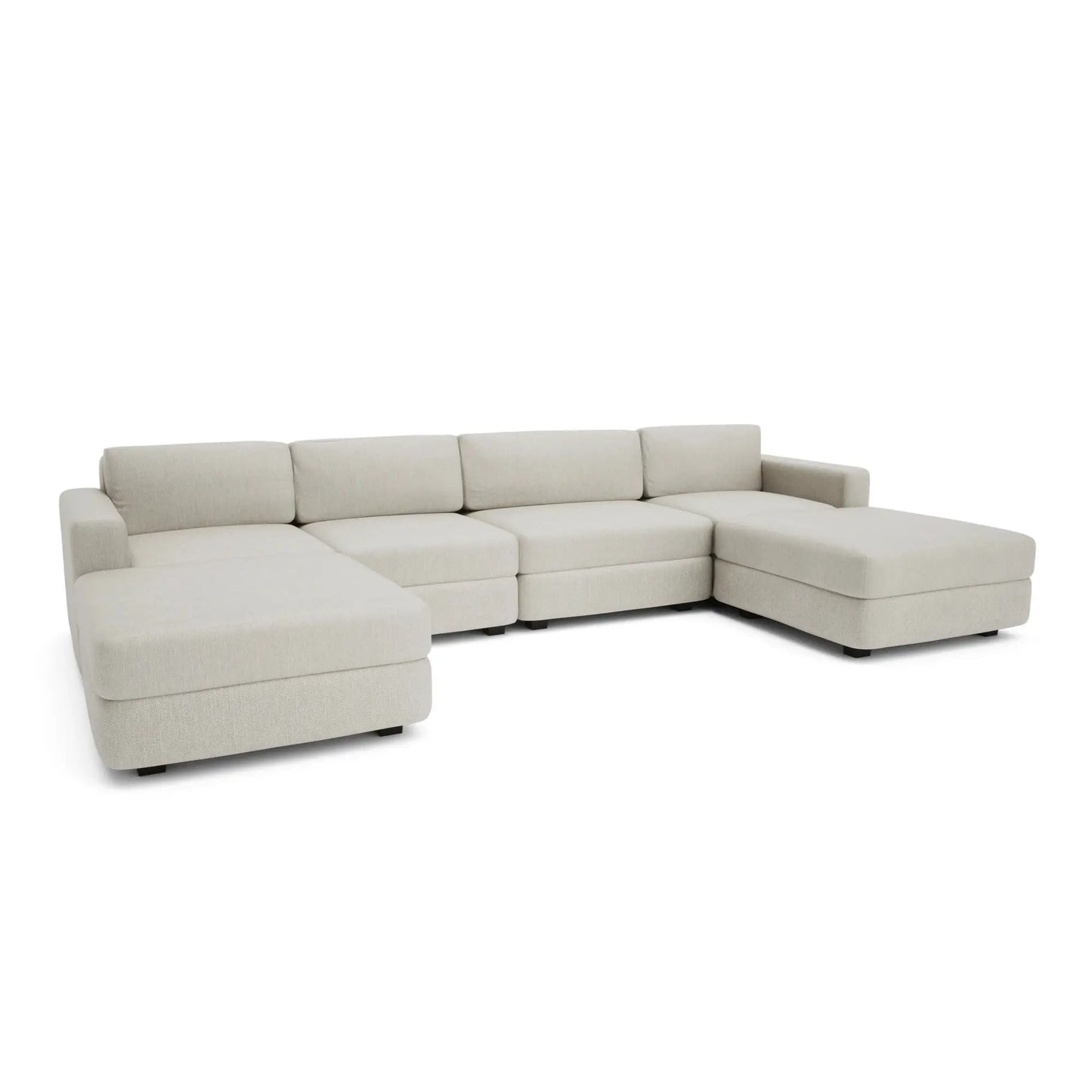 Modulsofa GRACIA – U-förmige Konfiguration Beige-Cremefarben