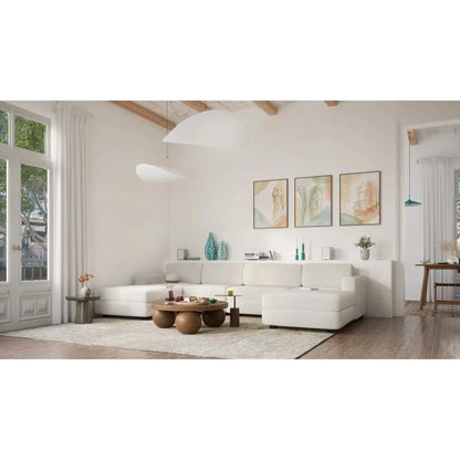 Modulsofa GRACIA – U-förmige Konfiguration Beige-Cremefarben
