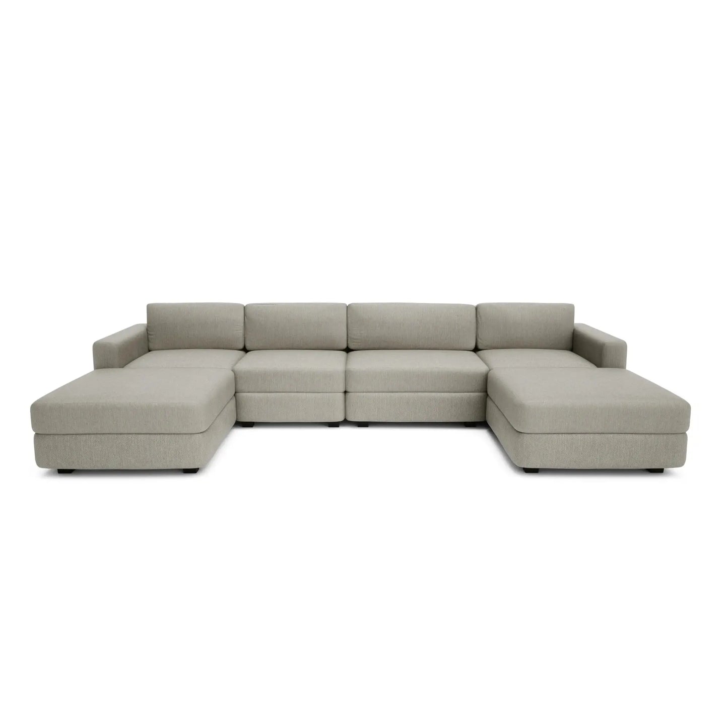 Divano Modulare GRACIA - Configurazione a U Beige Grigio