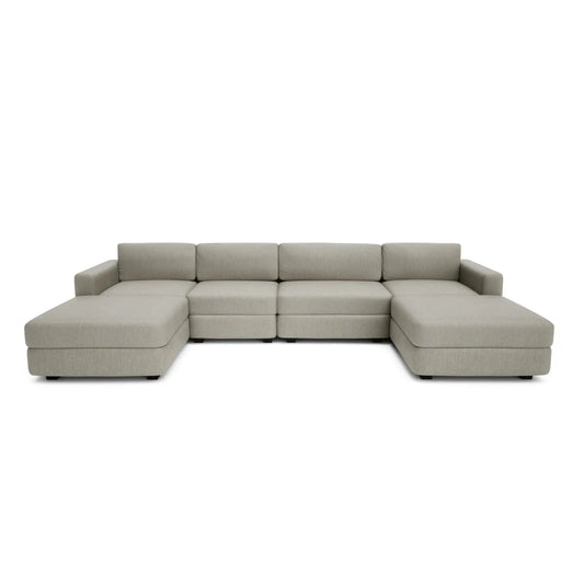 GRACIA Modular Sofa - U-Shaped Configuration Beige Grey