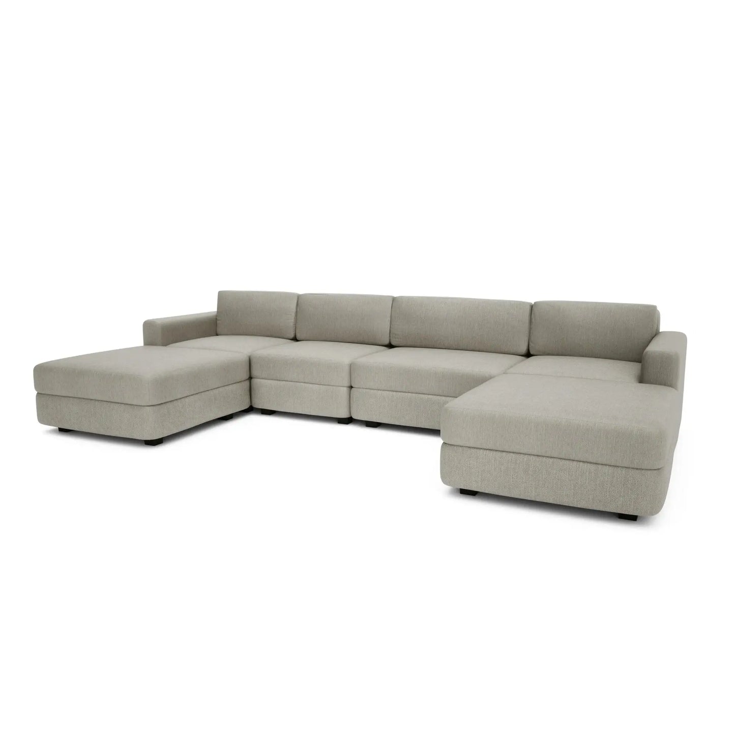 Divano Modulare GRACIA - Configurazione a U Beige Grigio