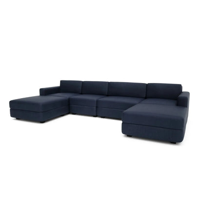 Divano Modulare GRACIA - Configurazione U 180x340x180 cm Blu