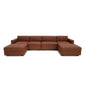 GRACIA Modular Sofa - Terracotta U-Shaped Configuration