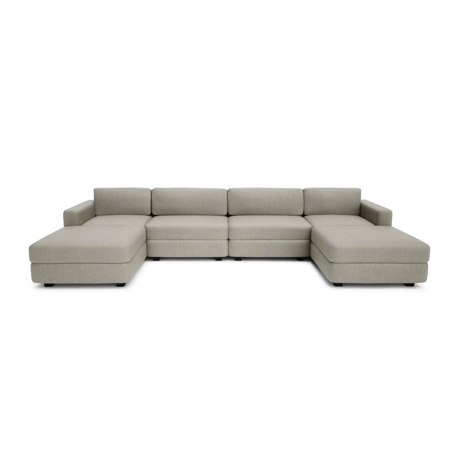Modulares Sofa GRACIA - U-förmige Konfiguration 180x360x180 cm Beige Grau