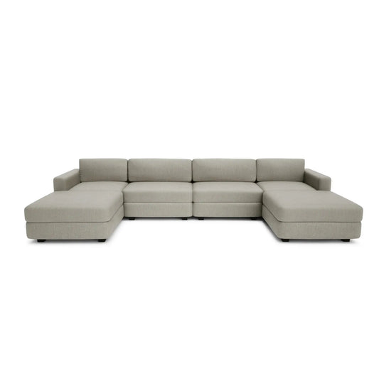 GRACIA Modular Sofa - U-shaped Configuration 180x360x180 cm Grey Beige