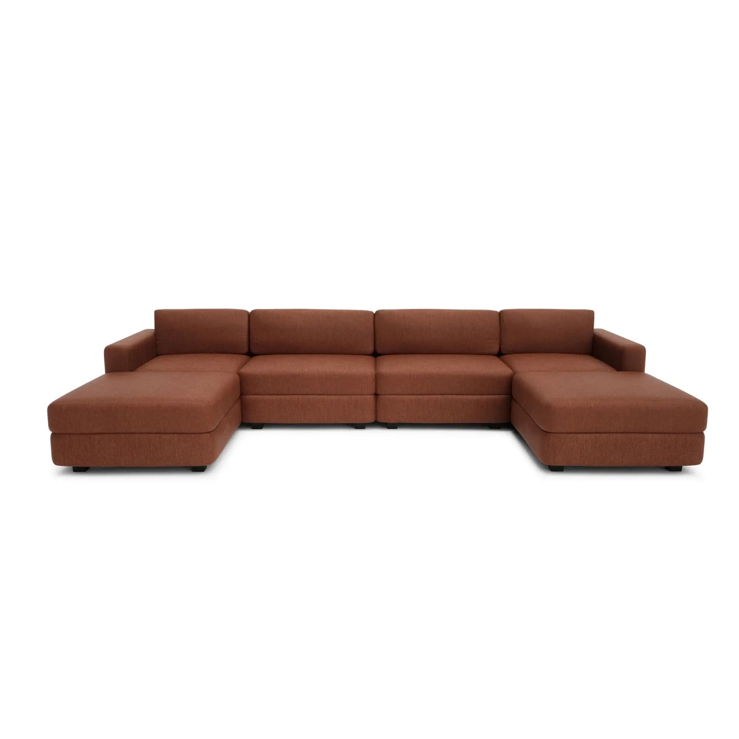 Modulares Sofa GRACIA - U-Konfiguration 180x360x180 cm Terrakotta