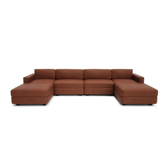 GRACIA Modular Sofa - U Configuration 180x360x180 cm Terracotta