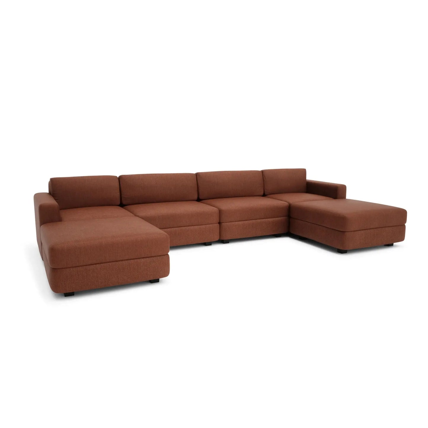 Modulares Sofa GRACIA - U-Konfiguration 180x360x180 cm Terrakotta