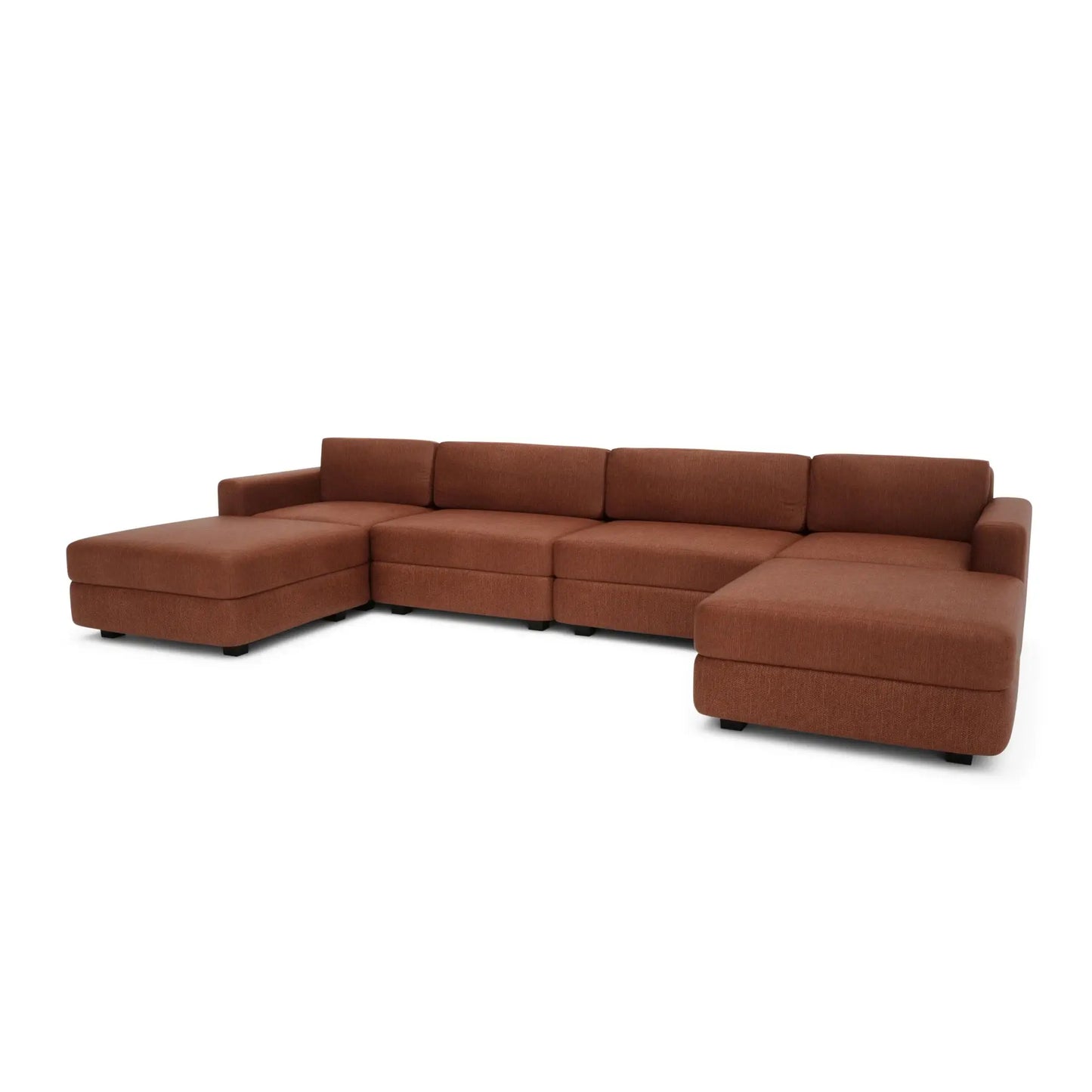 Modulares Sofa GRACIA - U-Konfiguration 180x360x180 cm Terrakotta