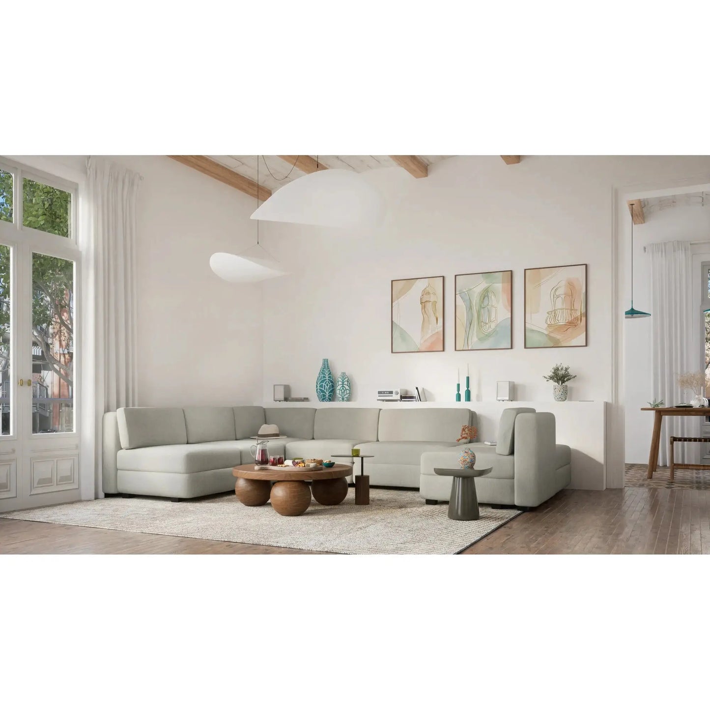 Modulares Sofa GRACIA U-Form 160x340x230 cm Beige