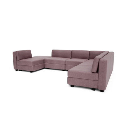 Divano Modulare GRACIA U-Shape 160x340x230 cm Rosa Polveroso