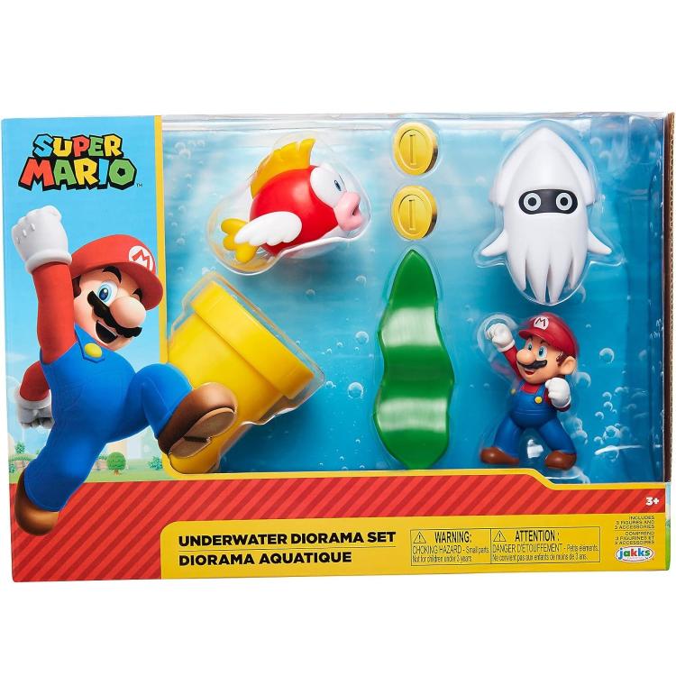 Jakks Pacific Nintendo: Super Mario „Unterwasser-Diorama-Set“ Spielfiguren 3+