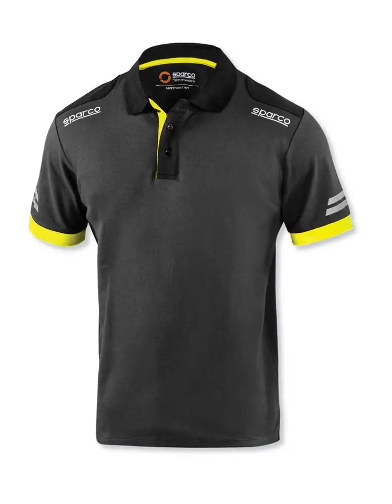 Polo Sparco Piquè Alta Visibilità con Bande Riflettenti