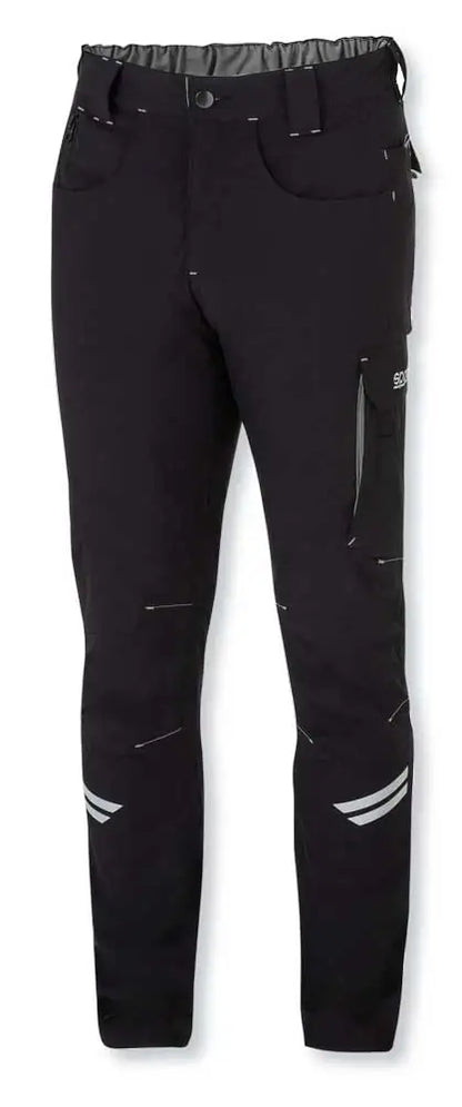 Pantalone Tecnico Sparco Kansas Nero/Grigio - Leggero 170 gr/m² con Rinforzi