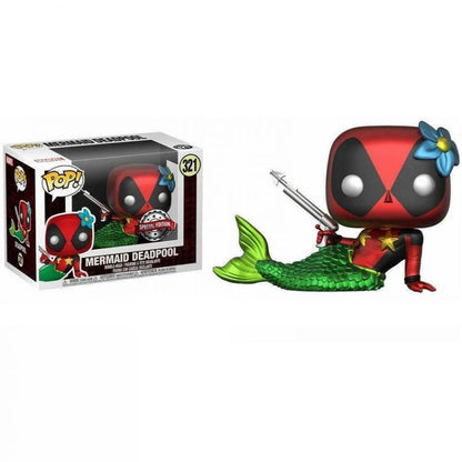 Funko Pop ! Mermaid Deadpool (321) Special Edition Con T-Shirt S Vinyl Figure