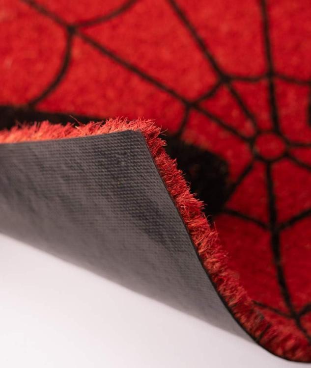 Zerbino Marvel - Spider-Man Rosso Tappeto per Ingresso Esterno o Interno Cameretta Bagno Antiscivolo 40X60 cm