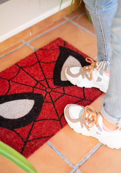 Zerbino Marvel - Spider-Man Rosso Tappeto per Ingresso Esterno o Interno Cameretta Bagno Antiscivolo 40X60 cm
