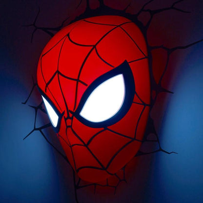 Marvel Spiderman 3D Deco Light Wandlampe LED + Aufkleber