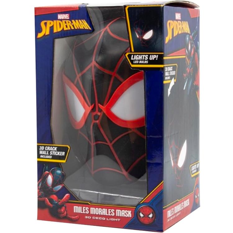Marvel Wandleuchte Spiderman Miles Morales 3D Deko Lampe LED + Sticker