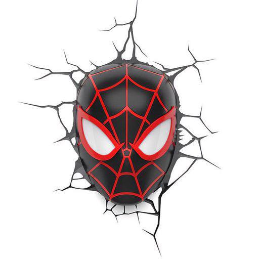 Marvel Wandleuchte Spiderman Miles Morales 3D Deko Lampe LED + Sticker
