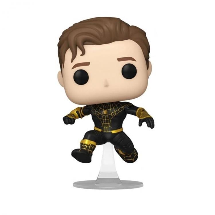 Funko Pop ! Spider Man No Way Home - Spider-Man 1073 Tuta Nera Oro Unmasked