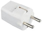 Straight white Schuko plug